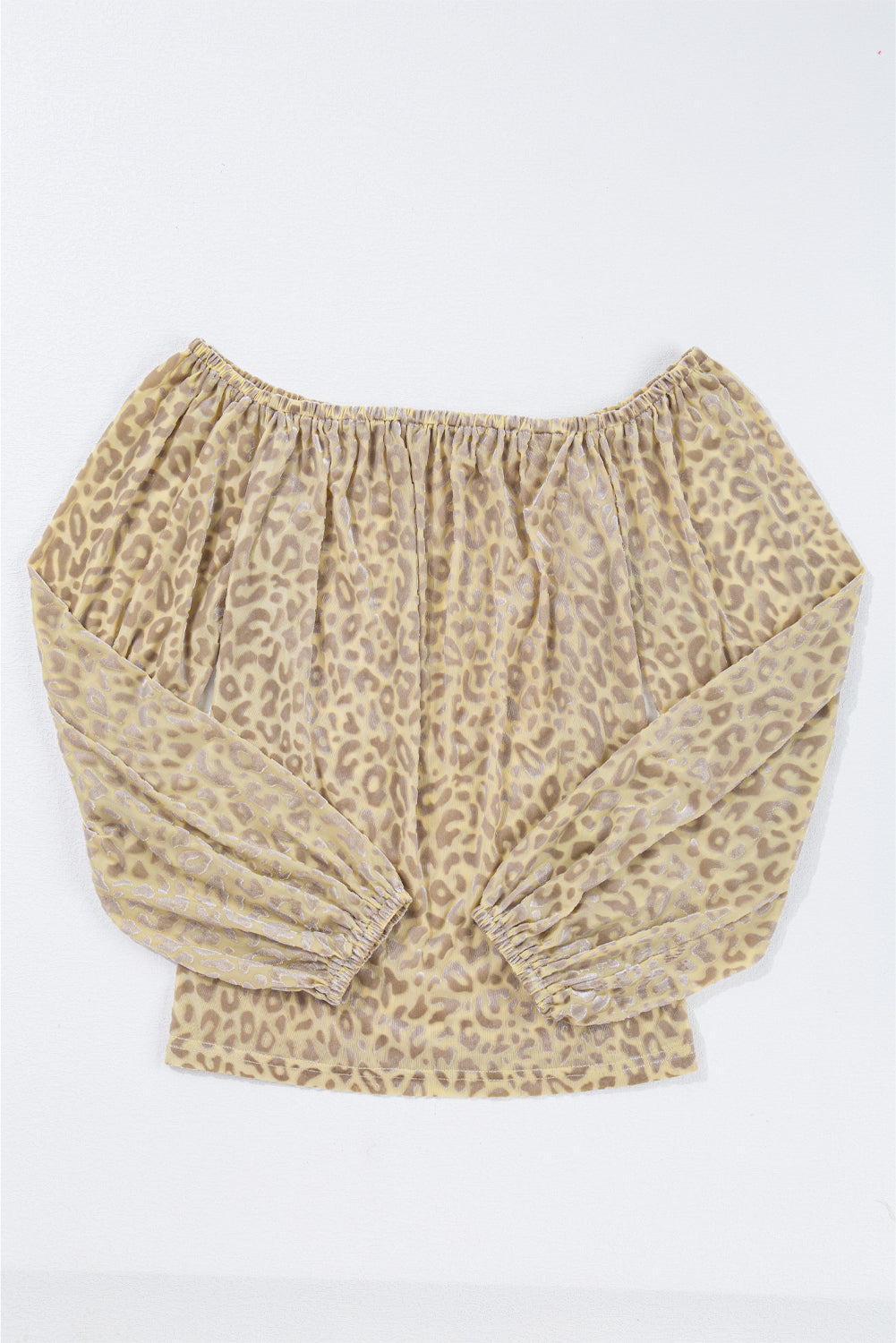 Leopard Print Off Shoulder Blouse