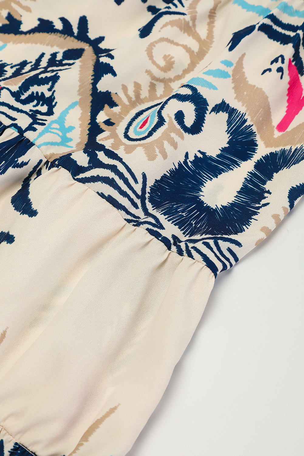 Boho Button Tiered Mini Dress