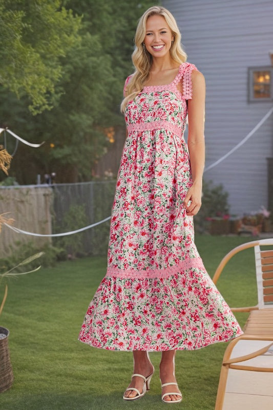 Floral Empire Waist Maxi Dress