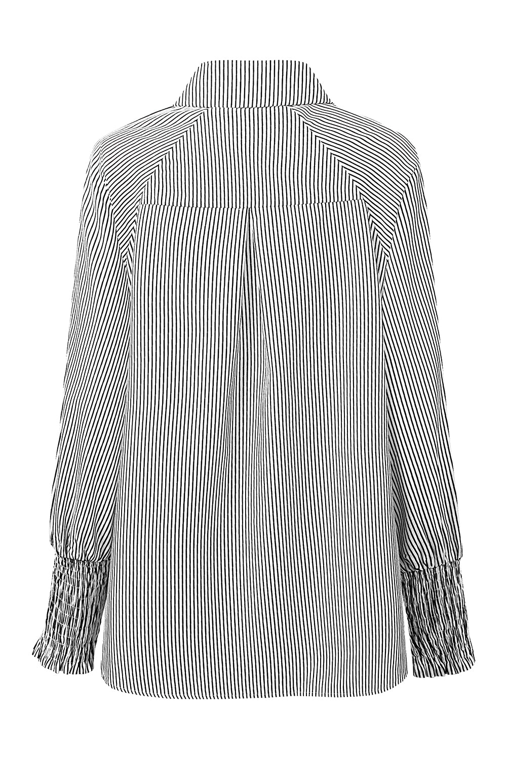 Black Striped Casual Blouse