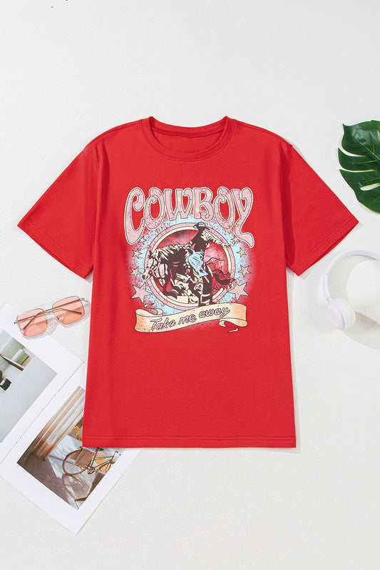 Red COWBOY Vintage Tee