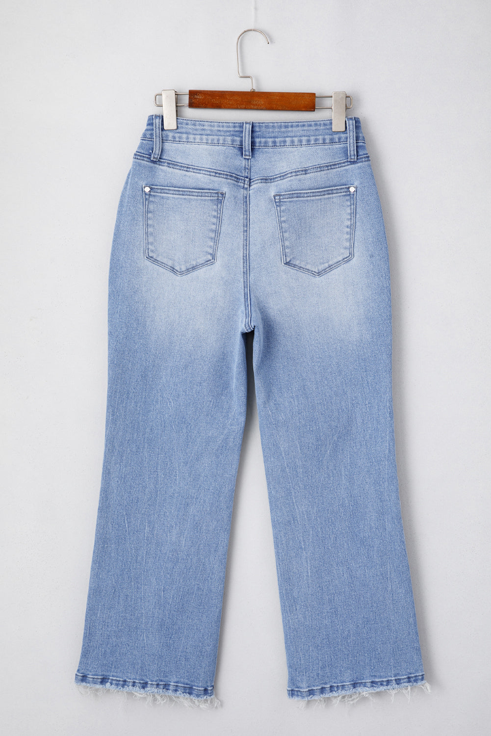 High Rise Cropped Flared Denim