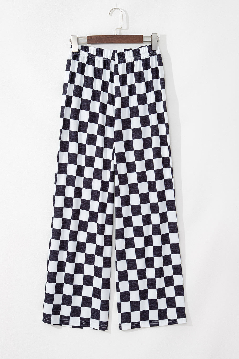 Checkered High Waist Wide Leg Pants
