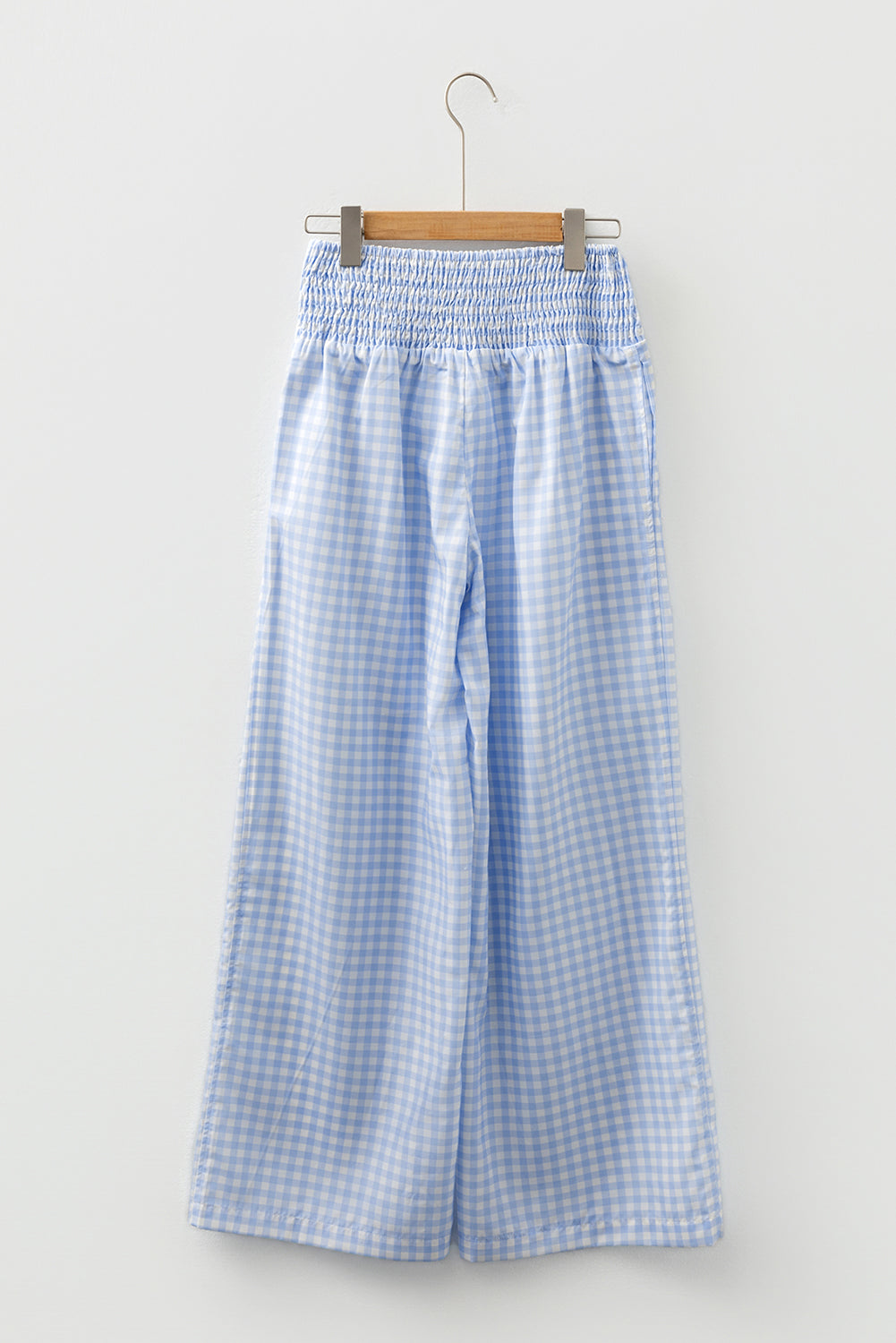 Gingham High Waist Loose Pants