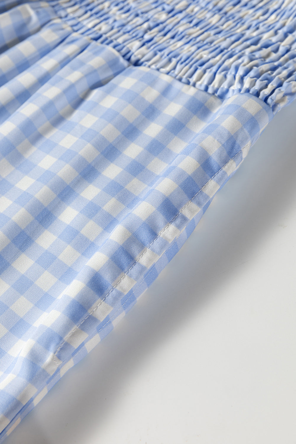 Gingham High Waist Loose Pants