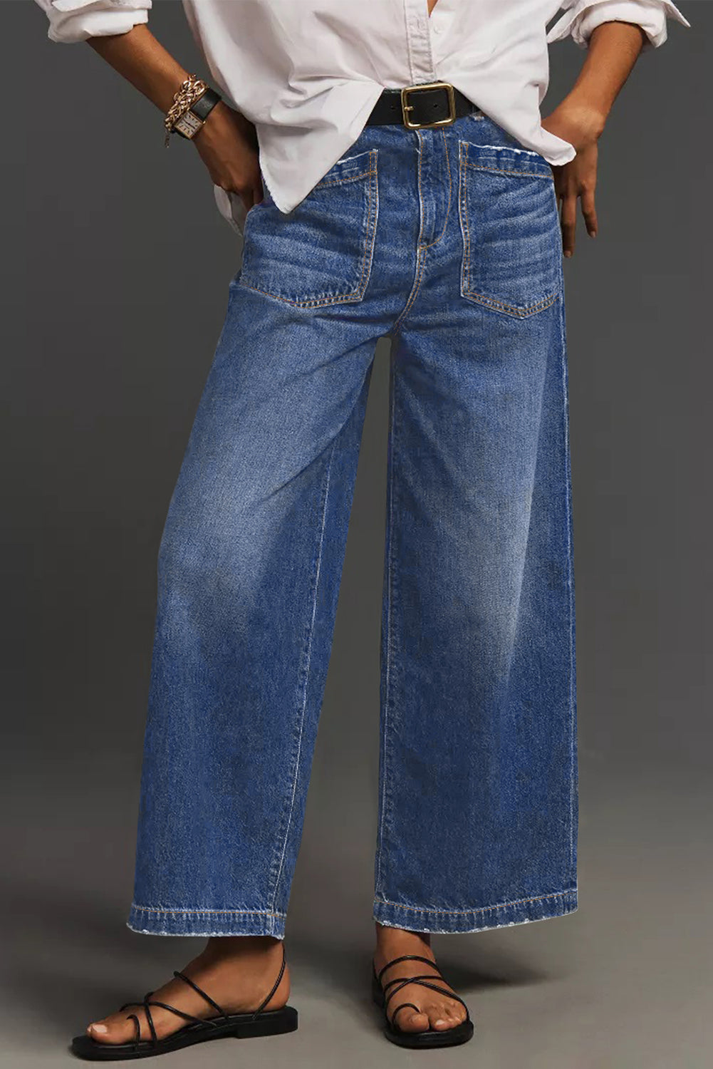 Pocket High Waist Jeans