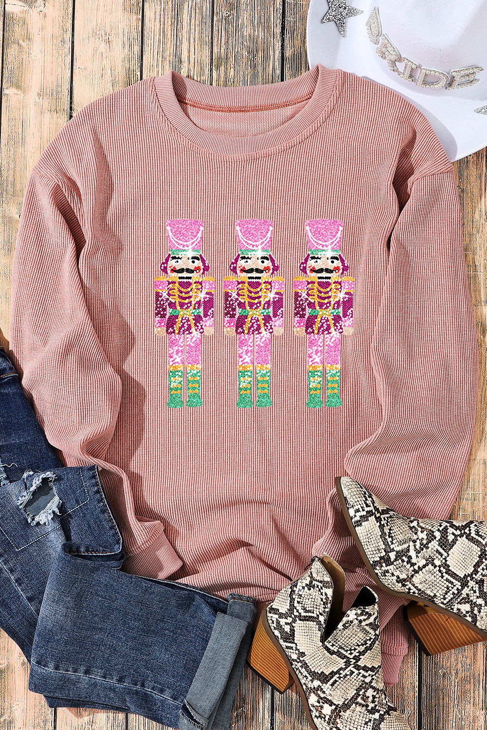 Christmas Nutcracker Sequins Sweatshirt
