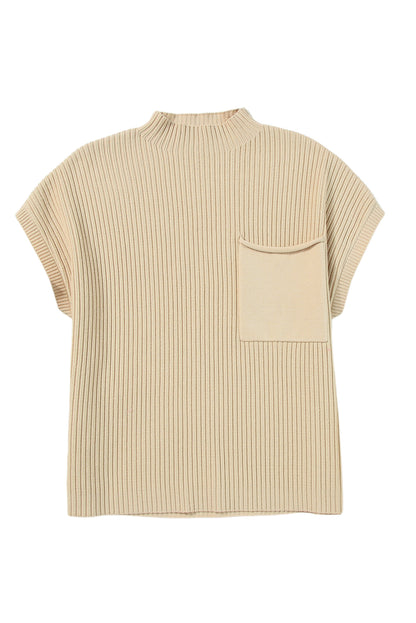 Oatmeal Short Sleeve Sweater