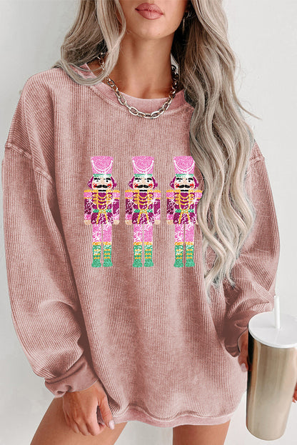 Christmas Nutcracker Sequins Sweatshirt