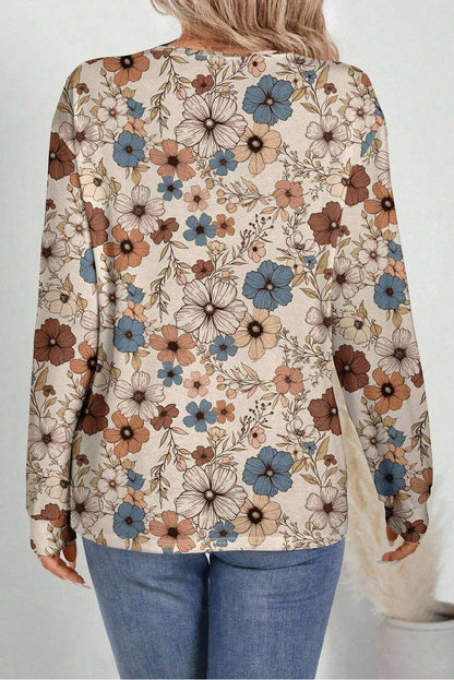 Floral Print Long Sleeve Top