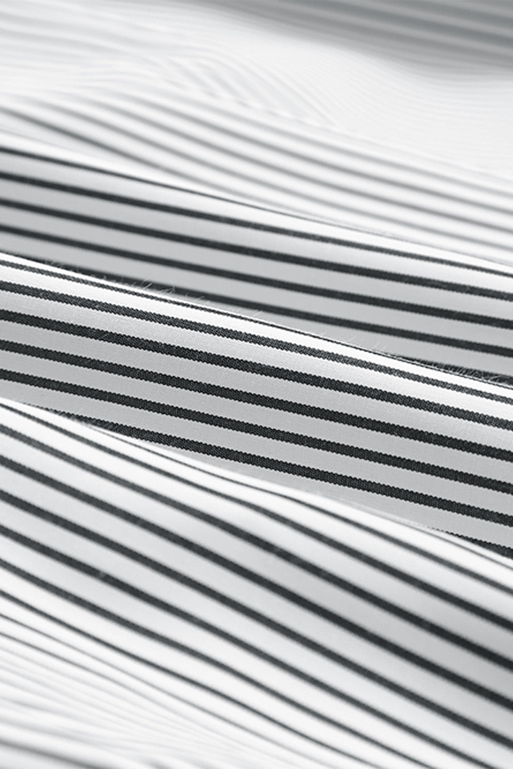 Black Striped Casual Blouse