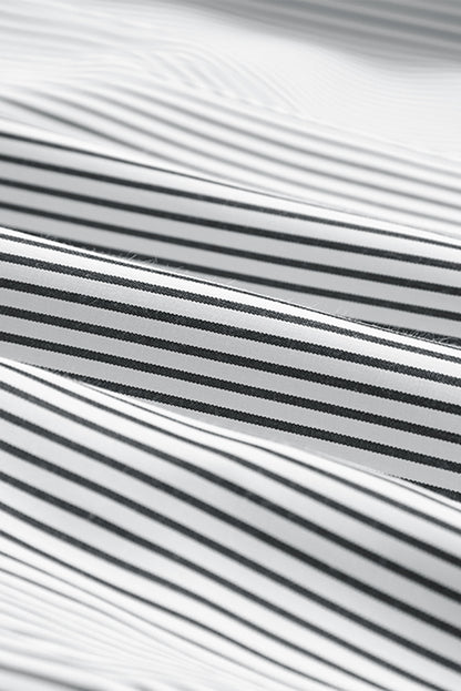 Black Striped Casual Blouse