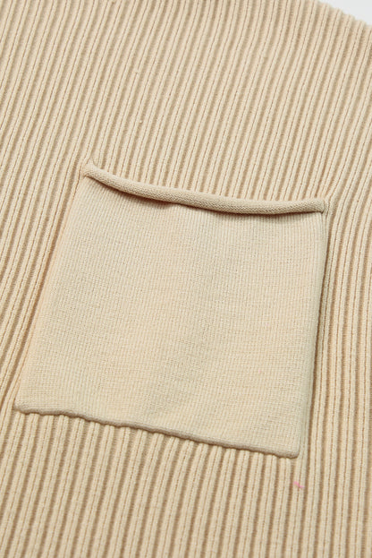 Oatmeal Short Sleeve Sweater