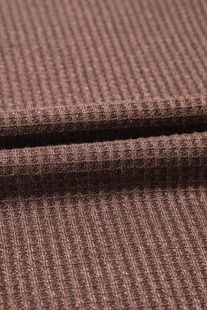 Waffle Floral Sleeve Top