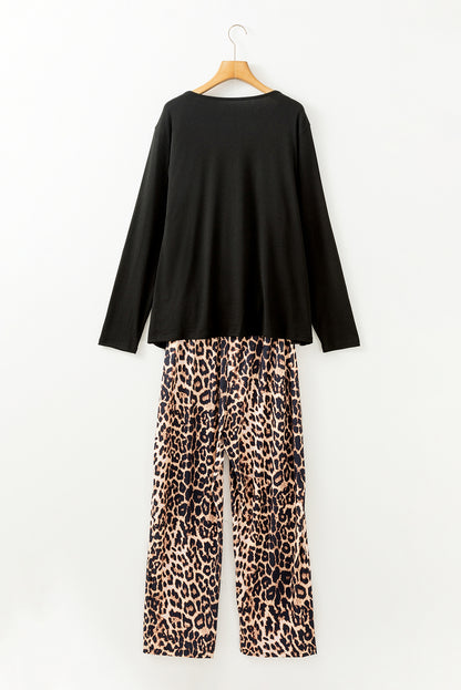 Leopard Plus Size Pajama Set