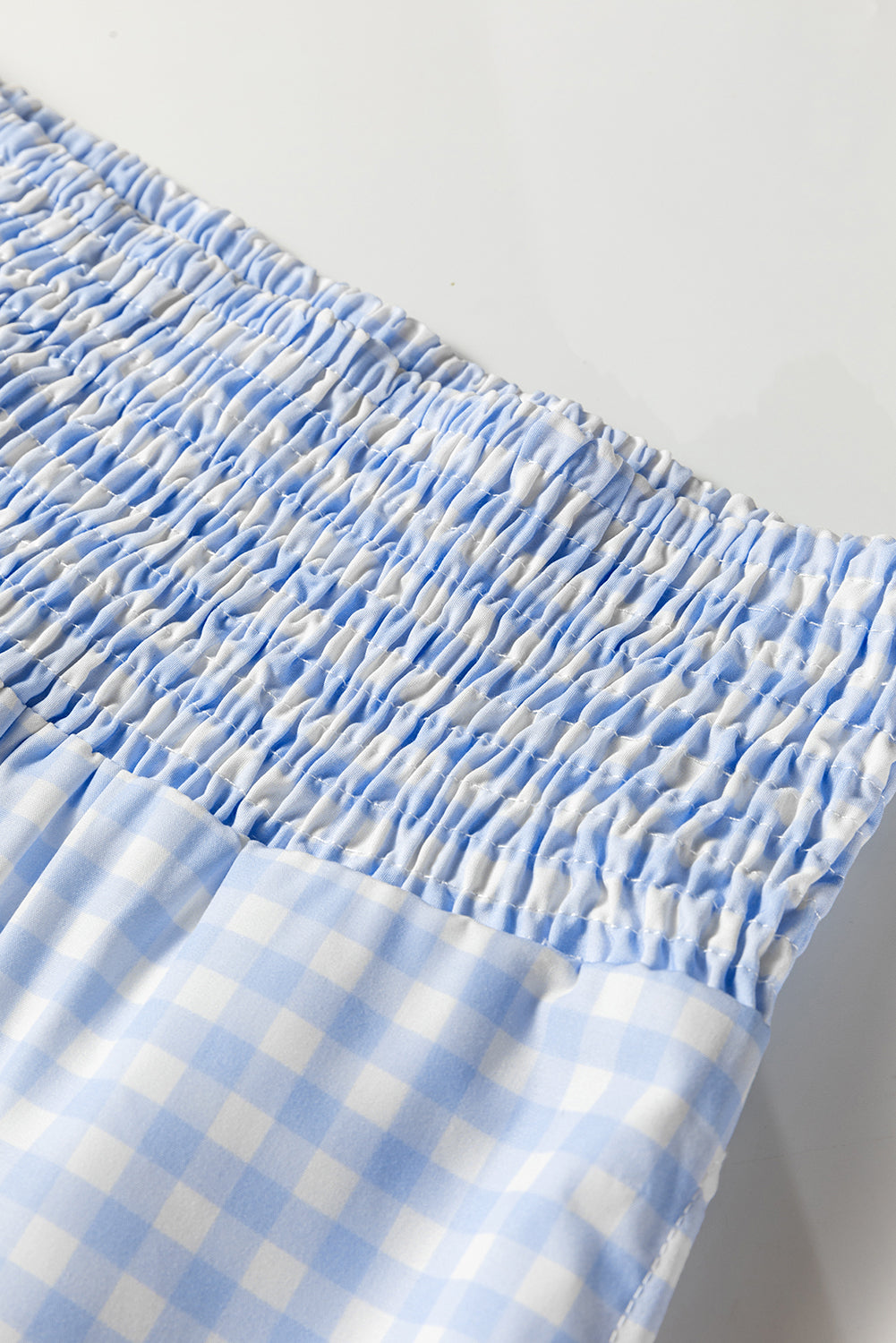 Gingham High Waist Loose Pants