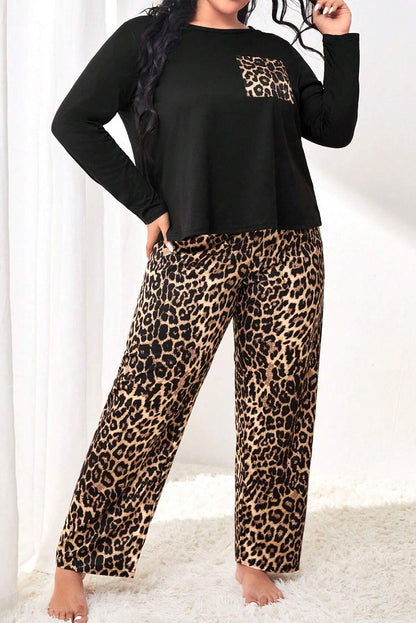 Leopard Plus Size Pajama Set