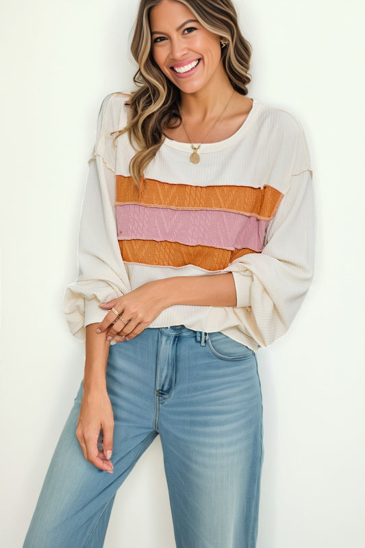 Corded Colorblock Top