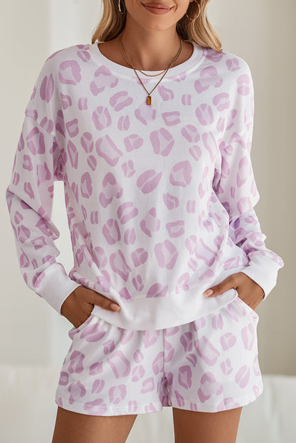 Pink Leopard Pajama Set