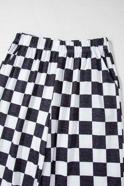 Black and white checkered pants