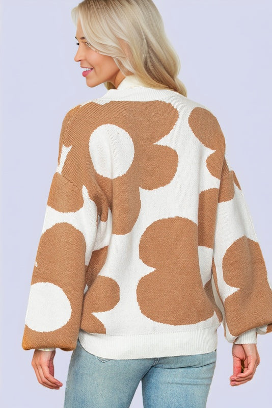 Floral Pattern Sweater