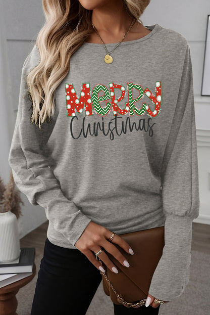 Merry Christmas  Extended Cuffs Long Sleeve Top