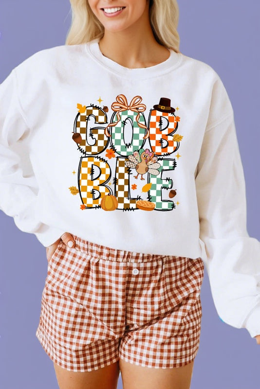 Checkered Thanksgiving Sweatshirt