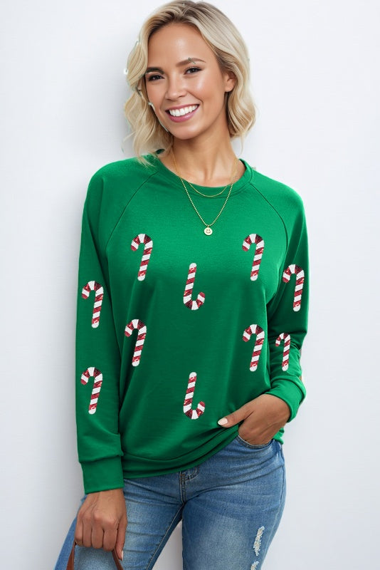 Christmas Candy Cane Sweatshirt