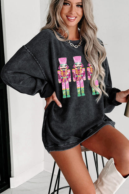 Christmas Nutcracker Sweatshirt Black