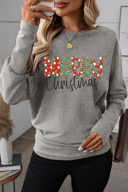 Merry Christmas  Extended Cuffs Long Sleeve Top