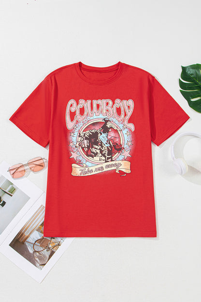 Red COWBOY Vintage Tee