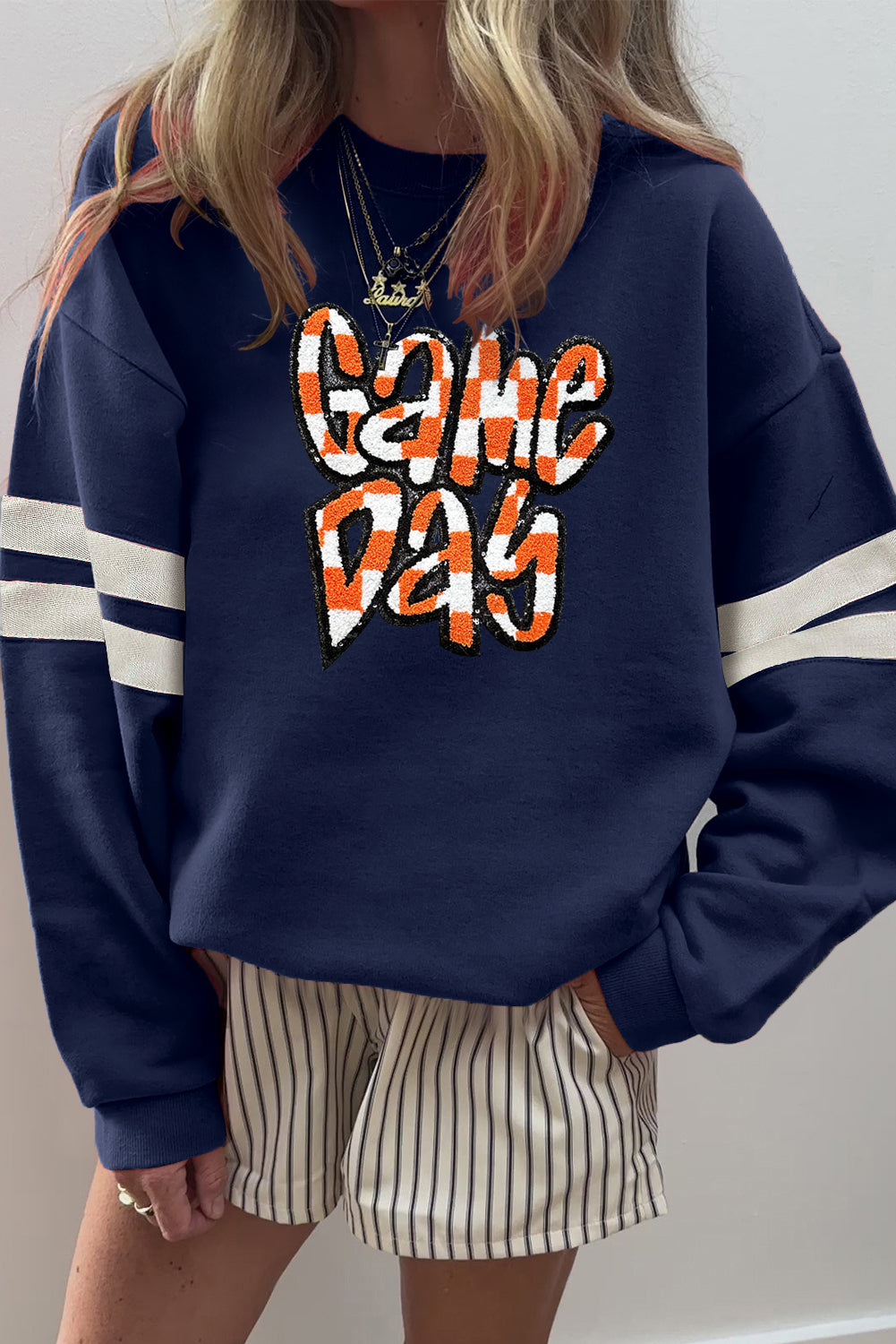 Navy Game Day Oversized Sweatshirt
