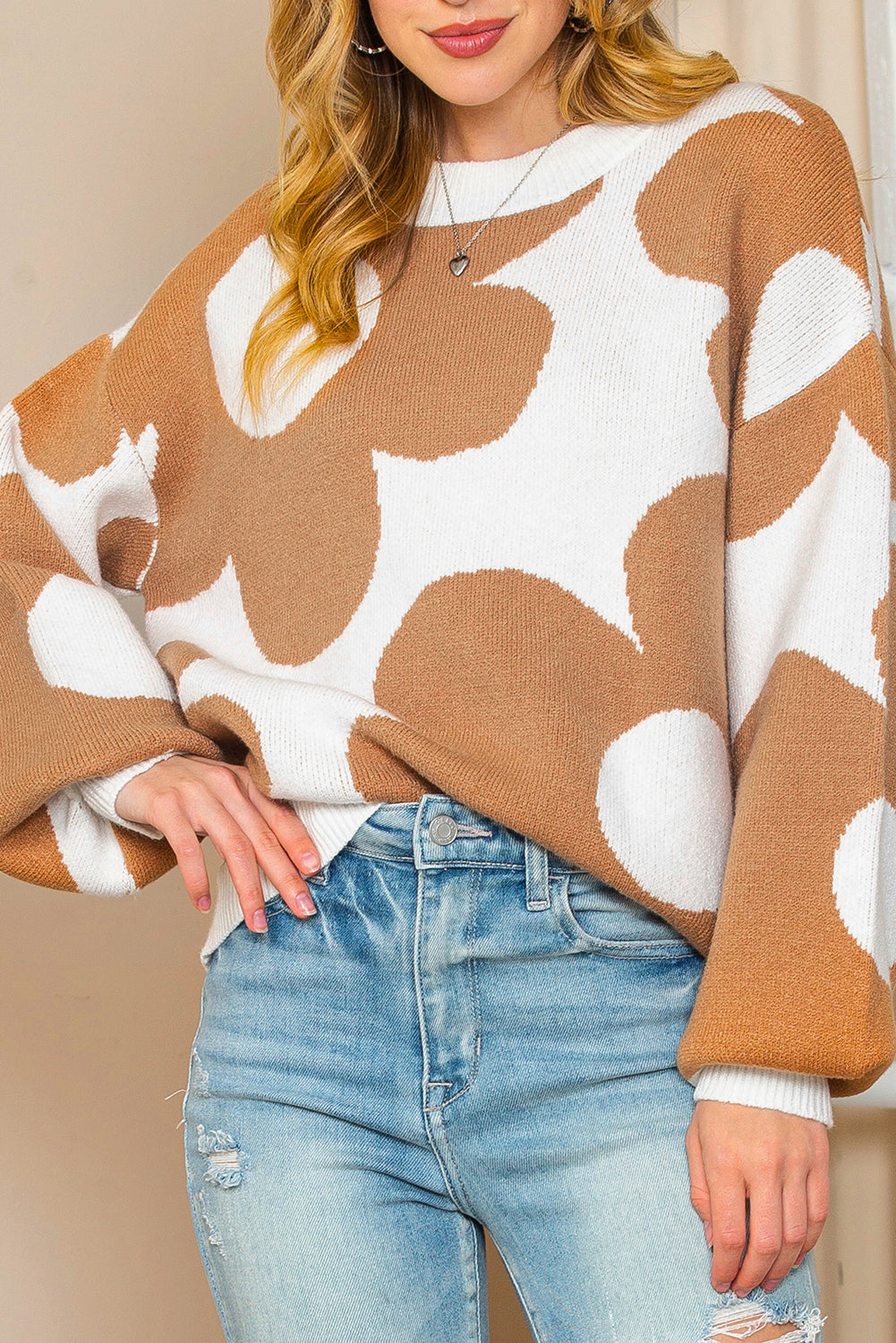 Floral Pattern Sweater