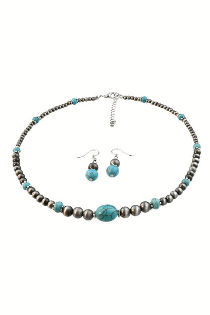 Turquoise Necklace and Earring Set