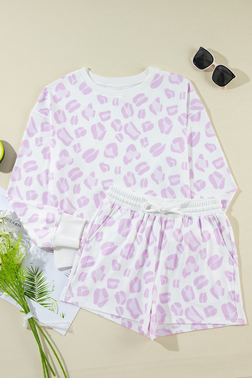 Pink Leopard Pajama Set