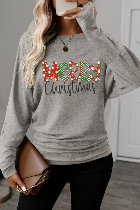 Festive Christmas themed top with fitted waist and Dolman sleeves.