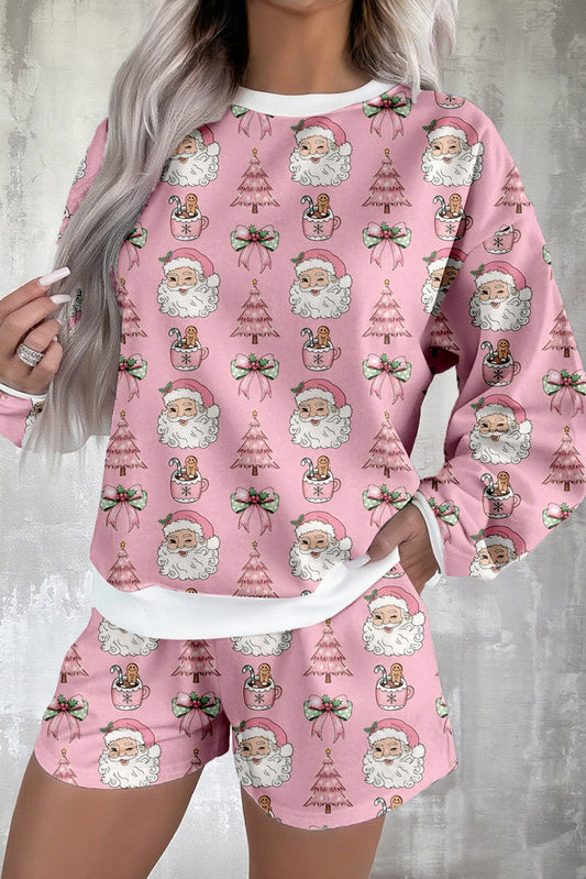 Comining the best of Christmas joy print pajama set.