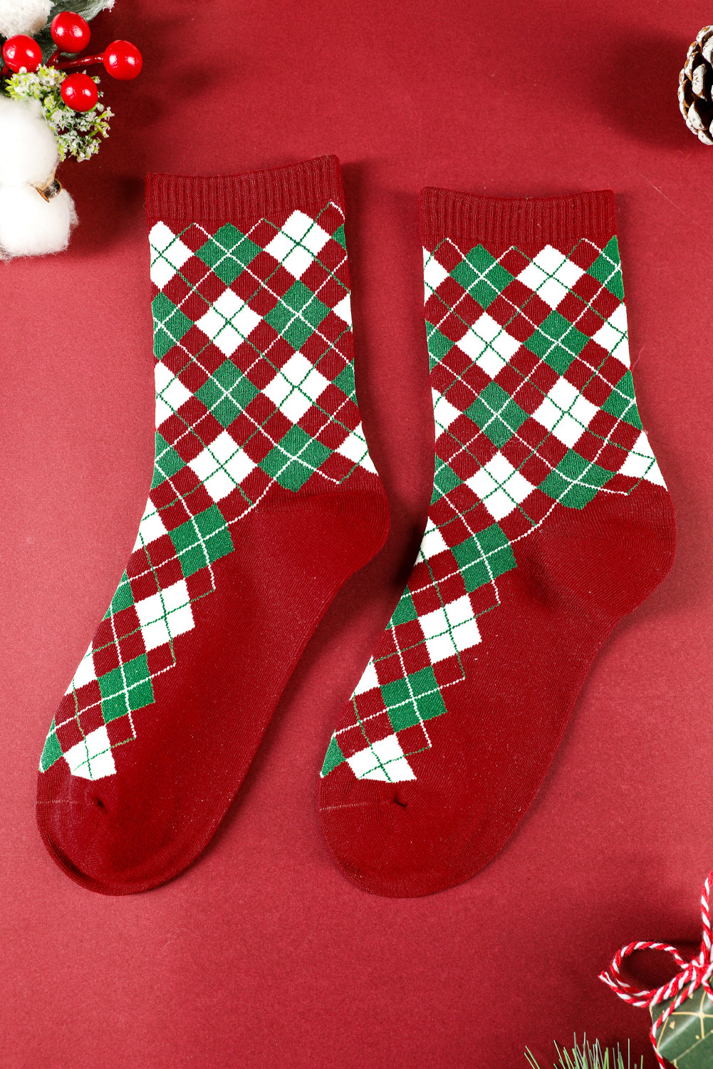 Christmas Argyle Socks