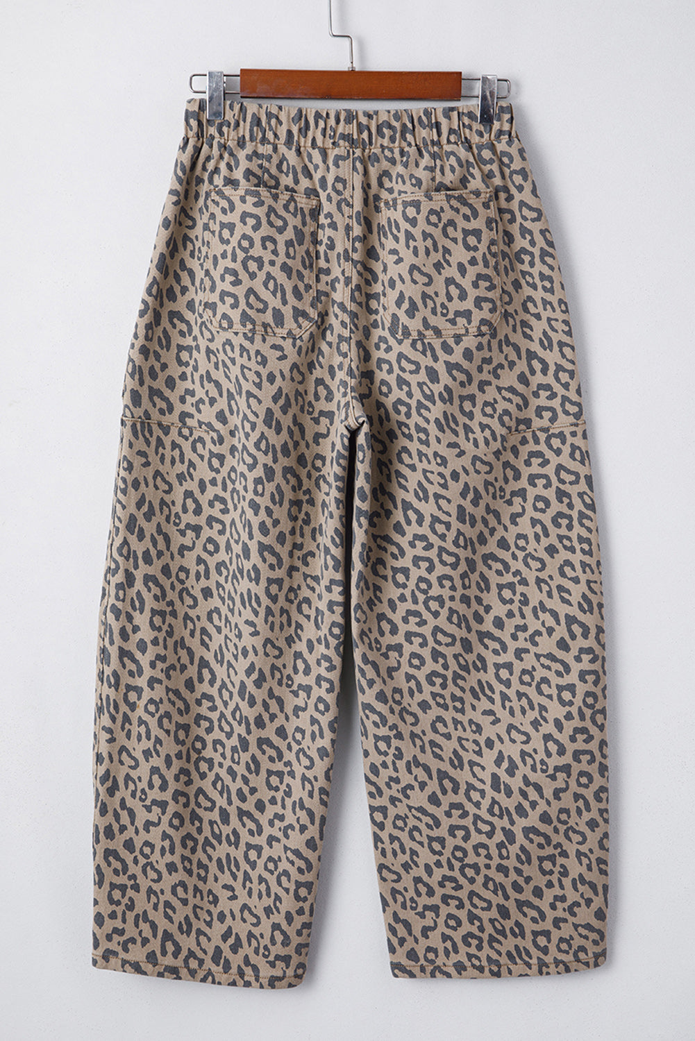 Leopard Print Wide Leg Jeans