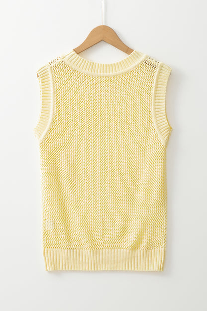 Knit Round Neck Sweater Vest