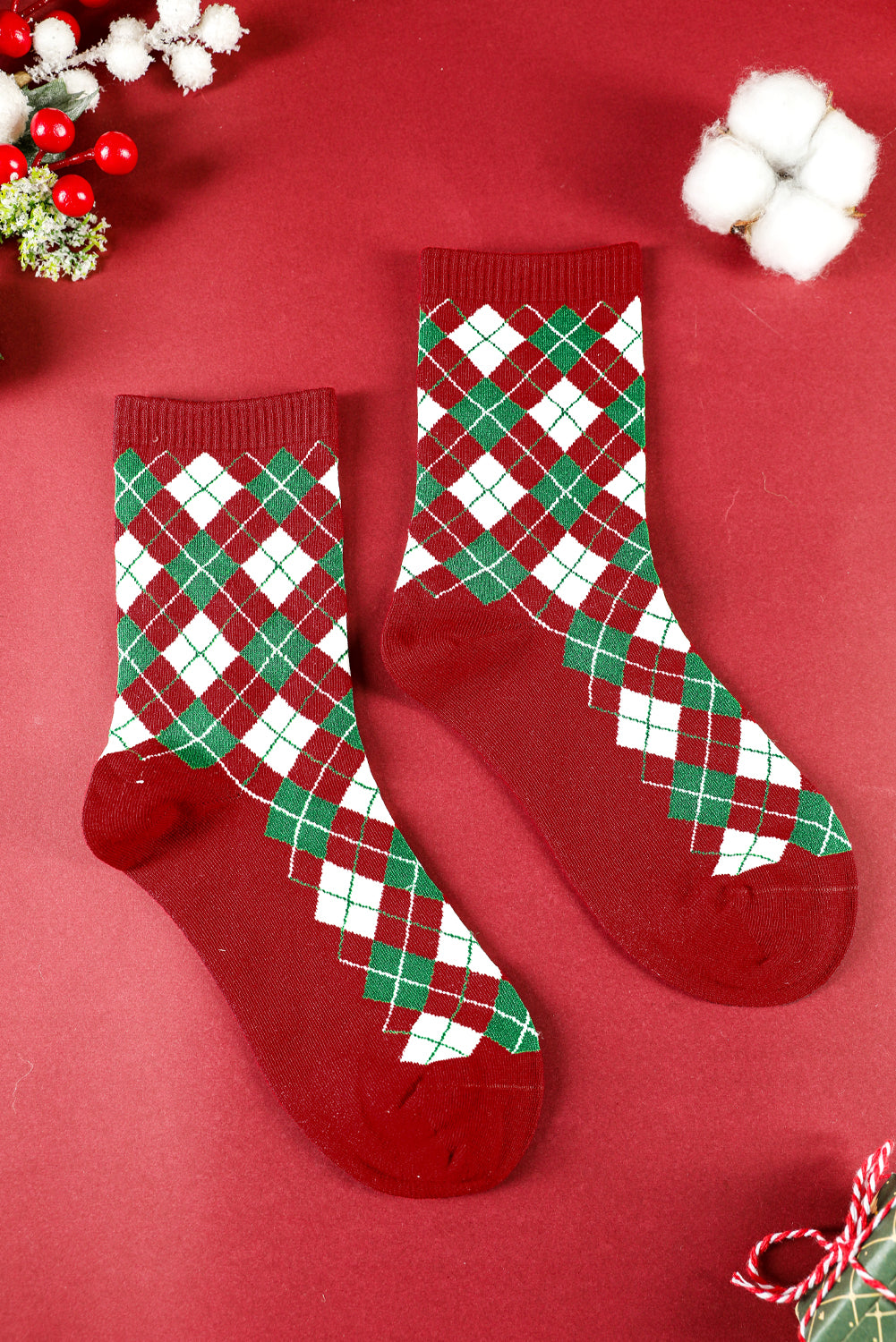 Christmas Argyle Socks