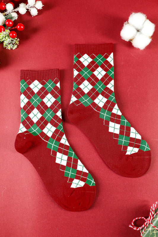 Christmas Argyle Socks