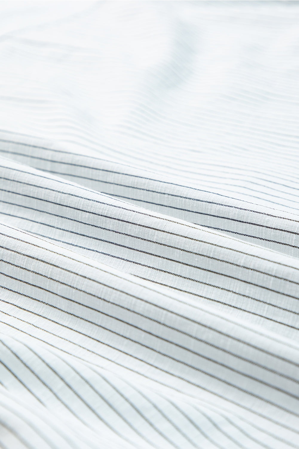 Striped Pocketed Tunic Button Up Shirt