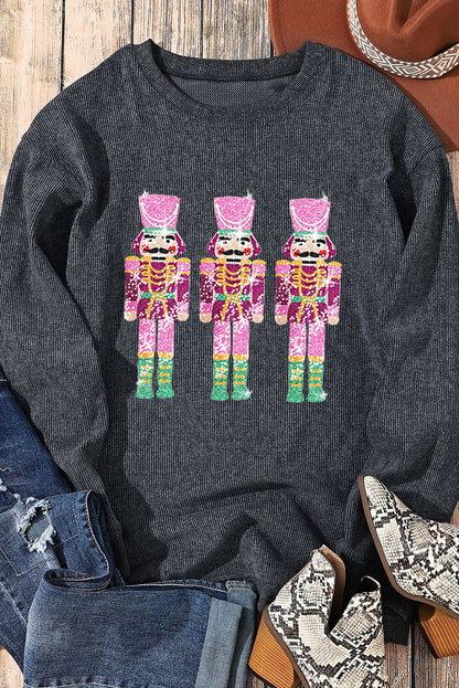 Christmas Nutcracker Sweatshirt Black