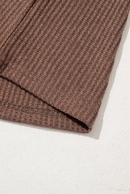 Waffle Floral Sleeve Top