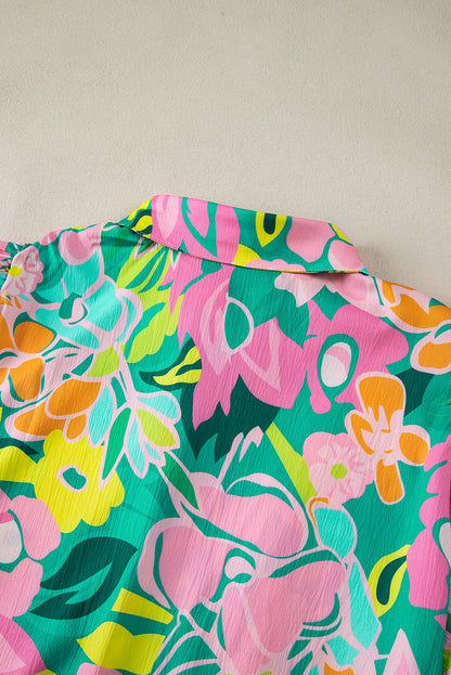 Floral Puff Sleeve Babydoll Dress