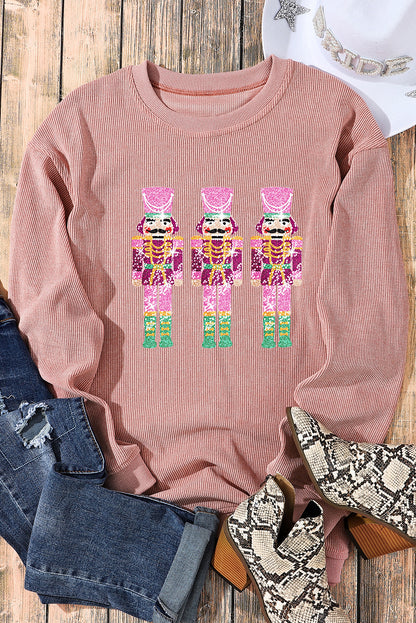 Christmas Nutcracker Sequins Sweatshirt