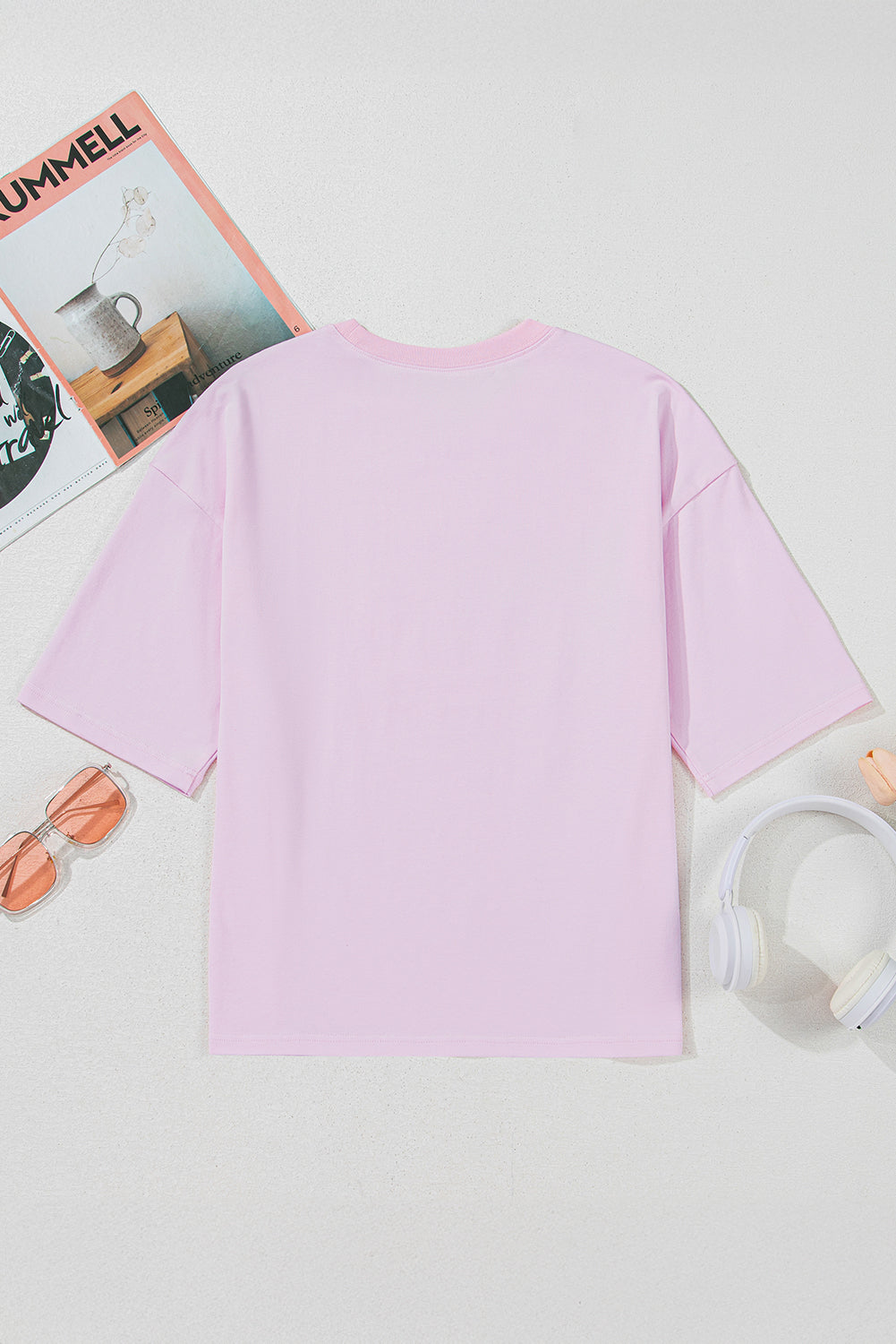 Light Pink Flag Graphic Tee