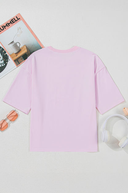 Light Pink Flag Graphic Tee